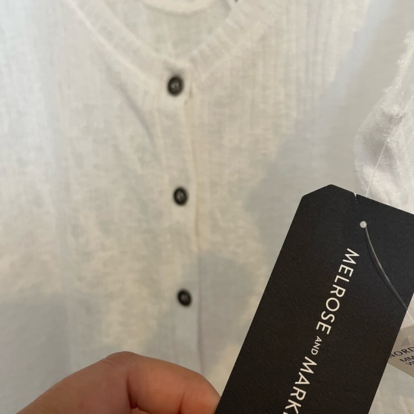 NWT Melrose & Market Button Front Tank White XL Nordstrom - Picture 6 of 7